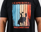 Drover Cowboy Threads Shirts T-Shirt - Bucking Horse - Black