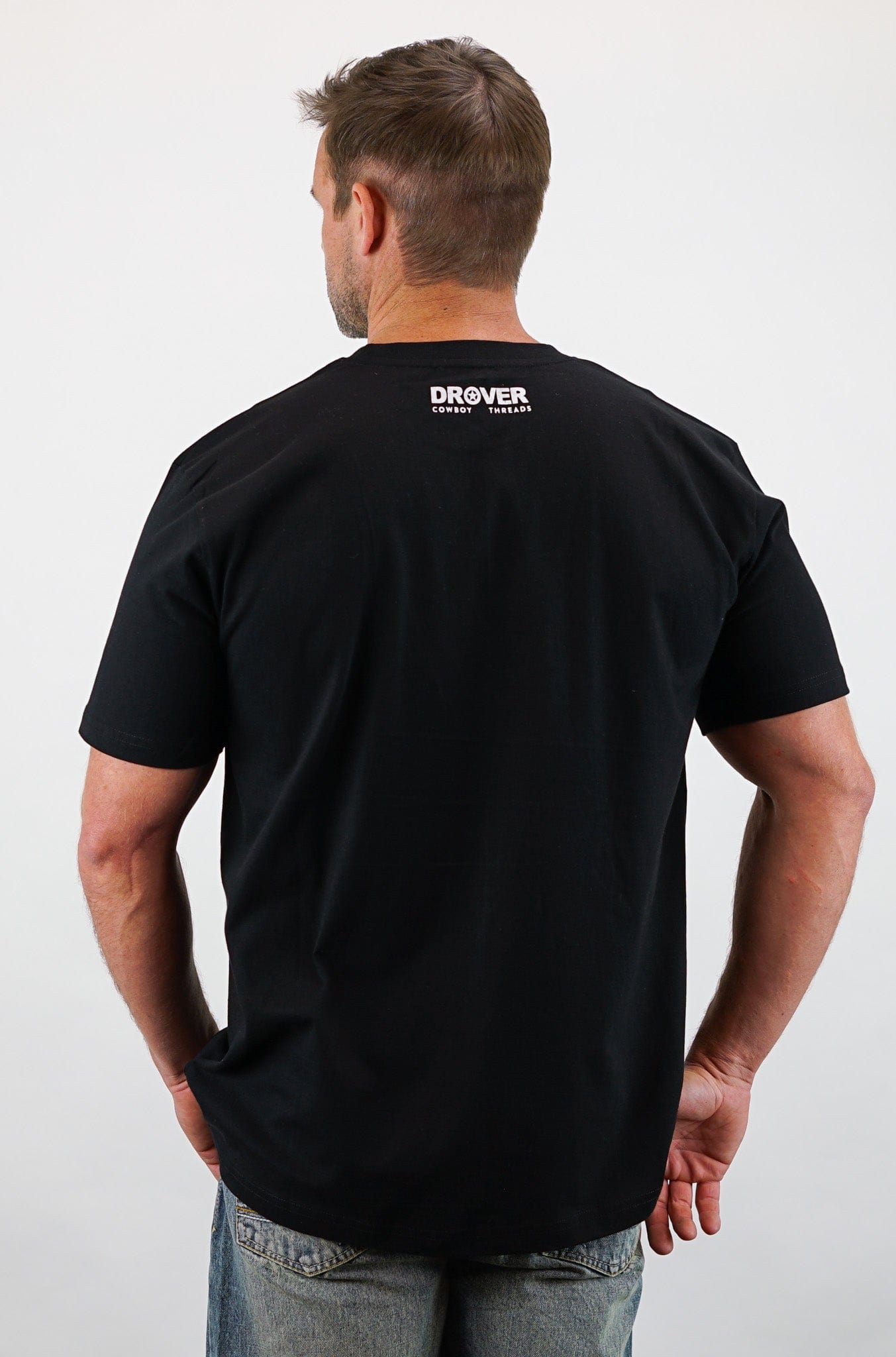 Drover Cowboy Threads Shirts T-Shirt - Bucking Horse - Black