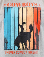Drover Cowboy Threads Shirts T-Shirt - Bucking Horse - Gray Heather