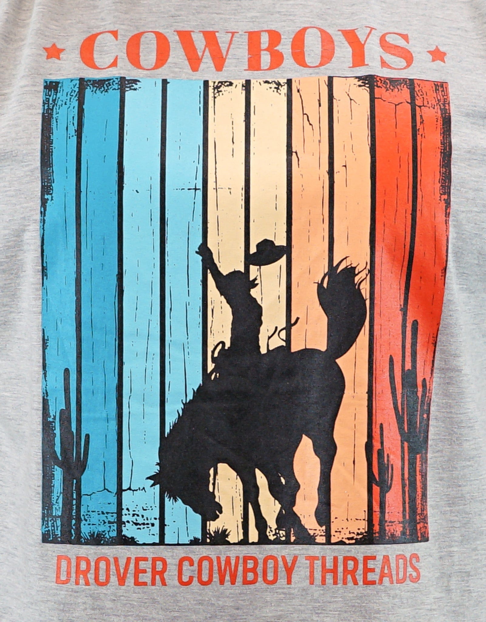 Drover Cowboy Threads Shirts T-Shirt - Bucking Horse - Gray Heather