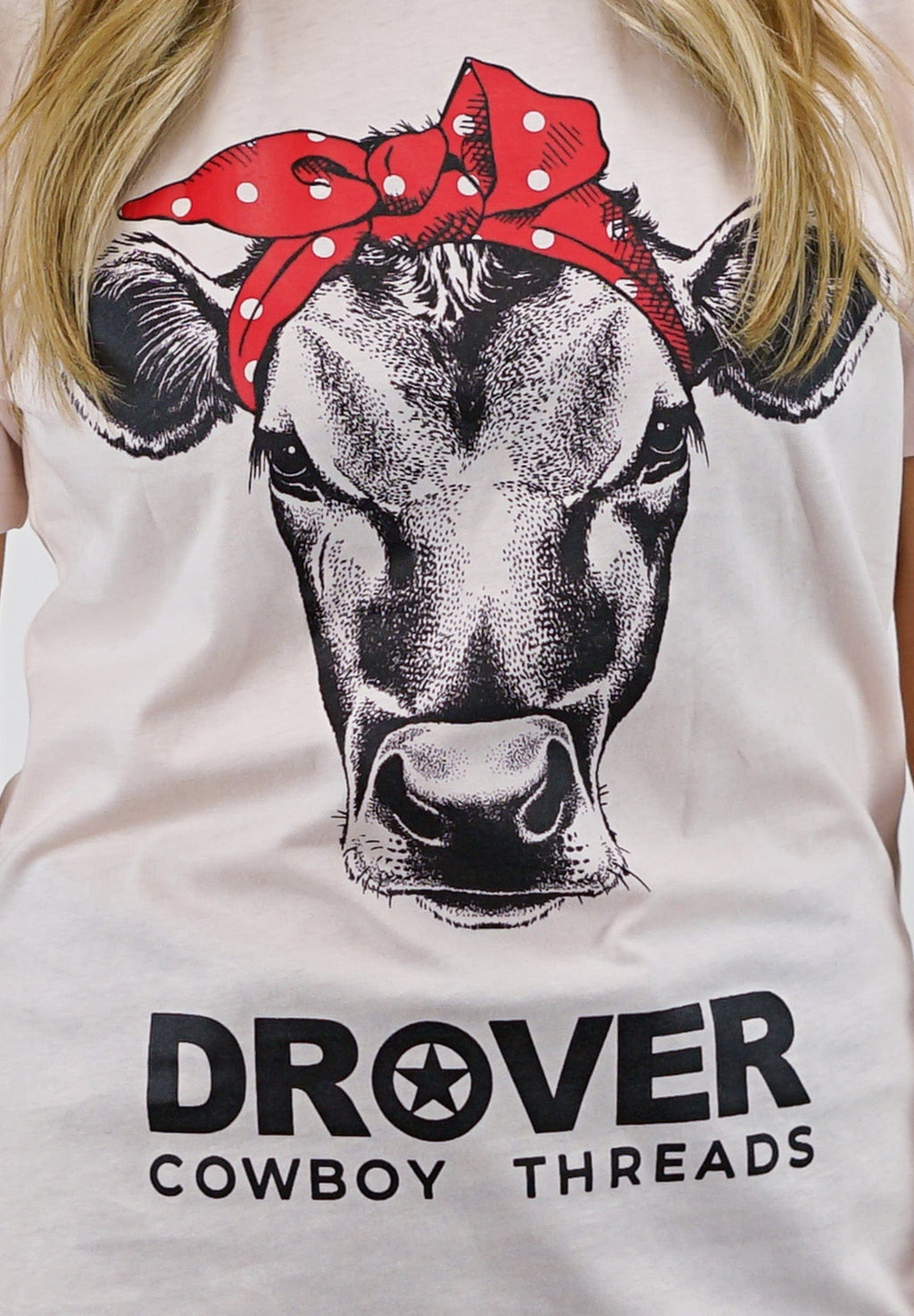 Drover Cowboy Threads Shirts T-Shirt - Cute Heifer Tee - Light Pink