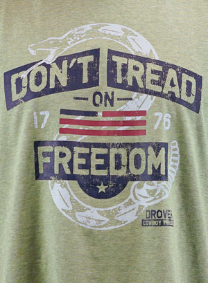 Drover Cowboy Threads Shirts T-Shirt - Don't Tread On Freedom - Heathered Green