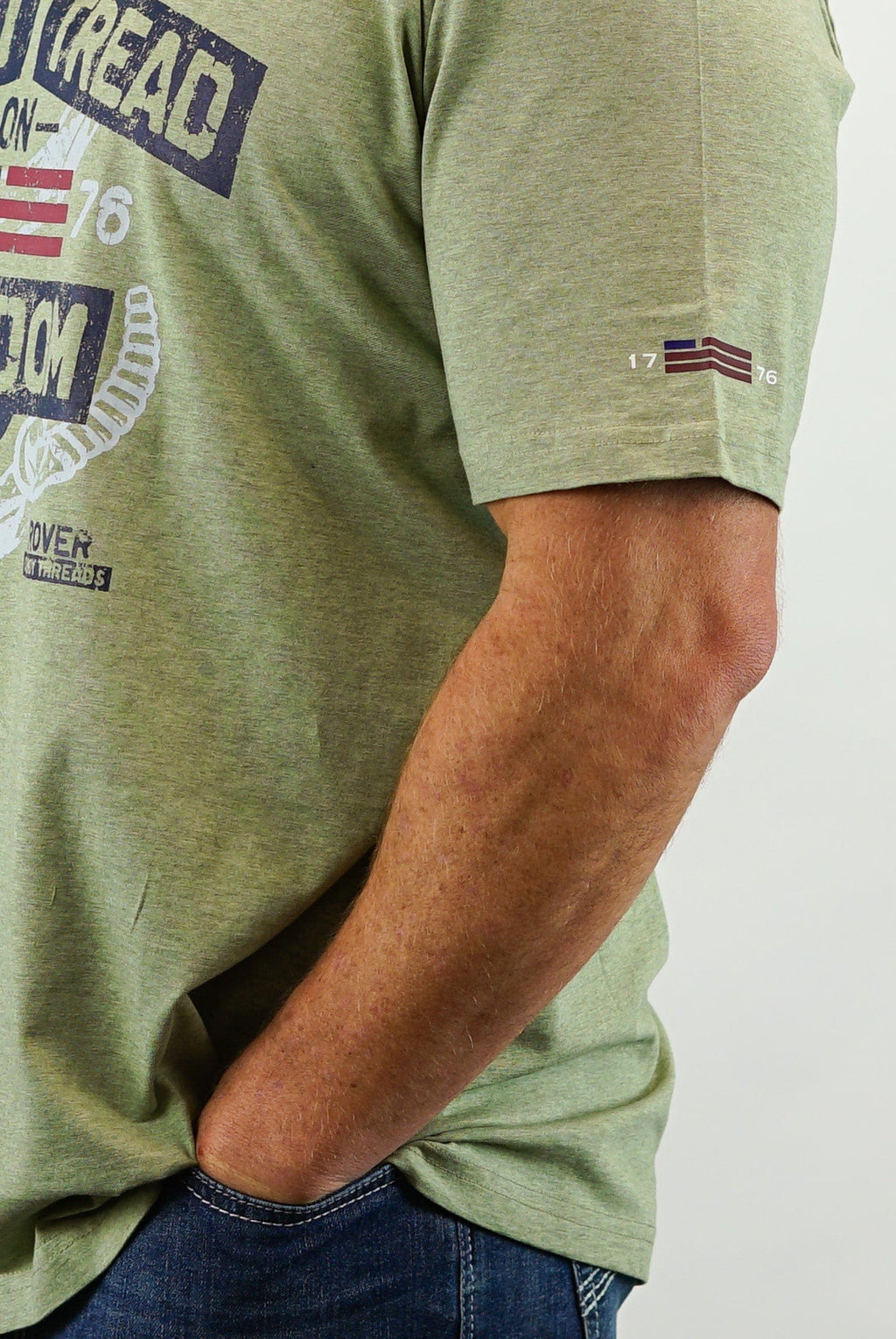 Drover Cowboy Threads Shirts T-Shirt - Don't Tread On Freedom - Heathered Green