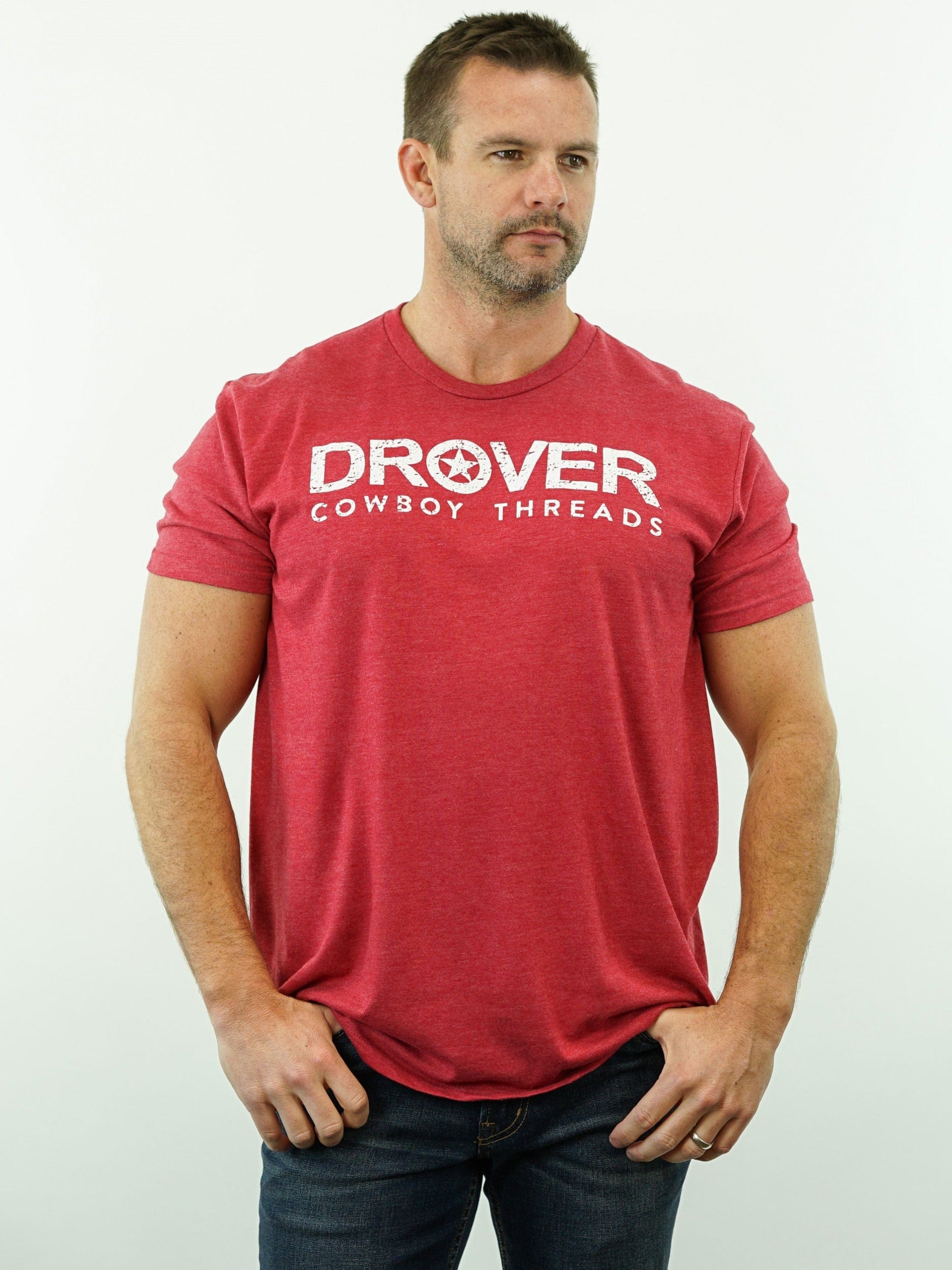 Drover Cowboy Threads Shirts T-Shirt - Drover Cowboy Threads - Red Heather