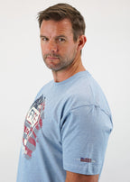 Drover Cowboy Threads Shirts T-Shirt - Making Men Free Since 1776 - Heathered Light Blue