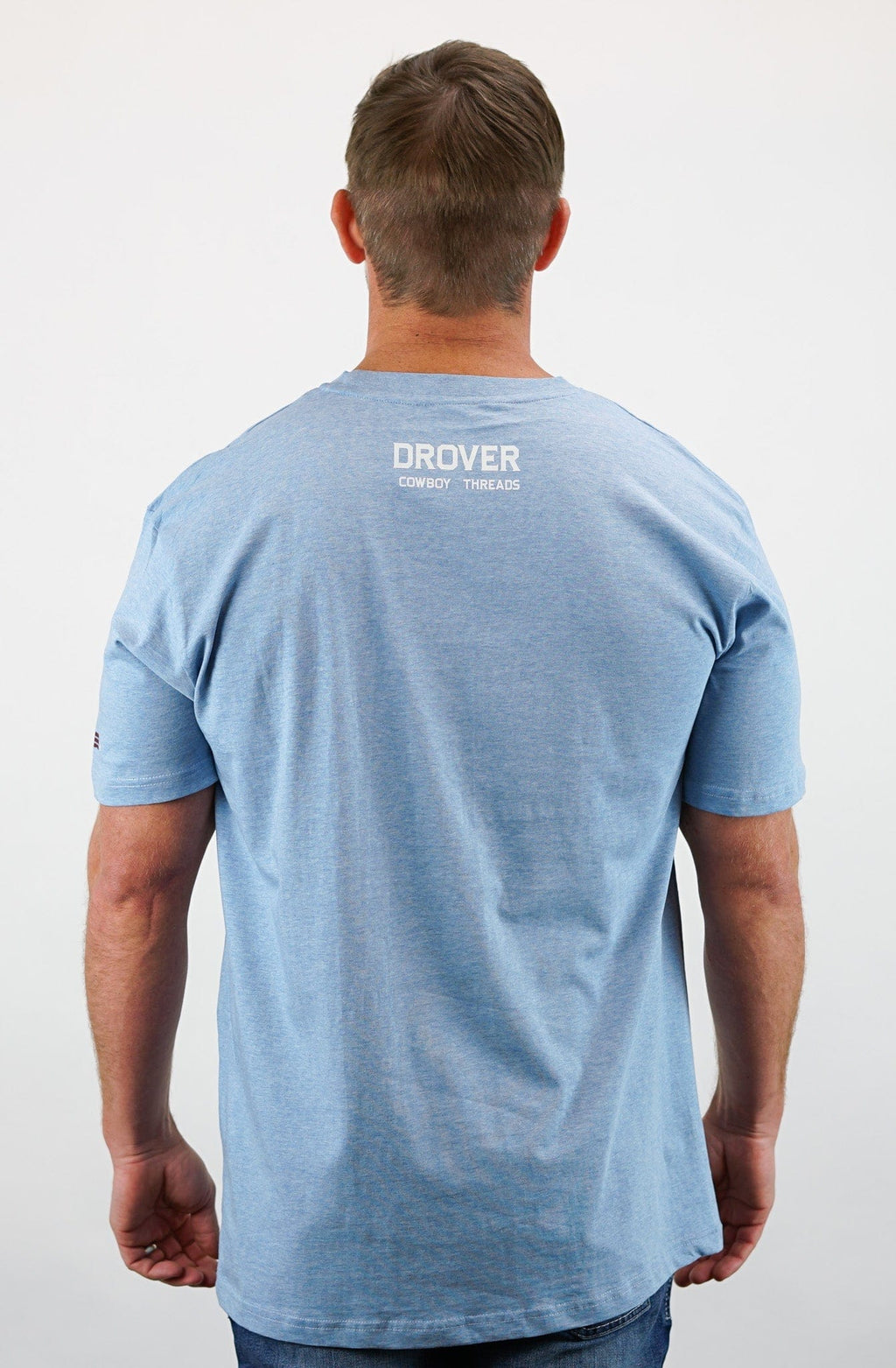 Drover Cowboy Threads Shirts T-Shirt - Making Men Free Since 1776 - Heathered Light Blue