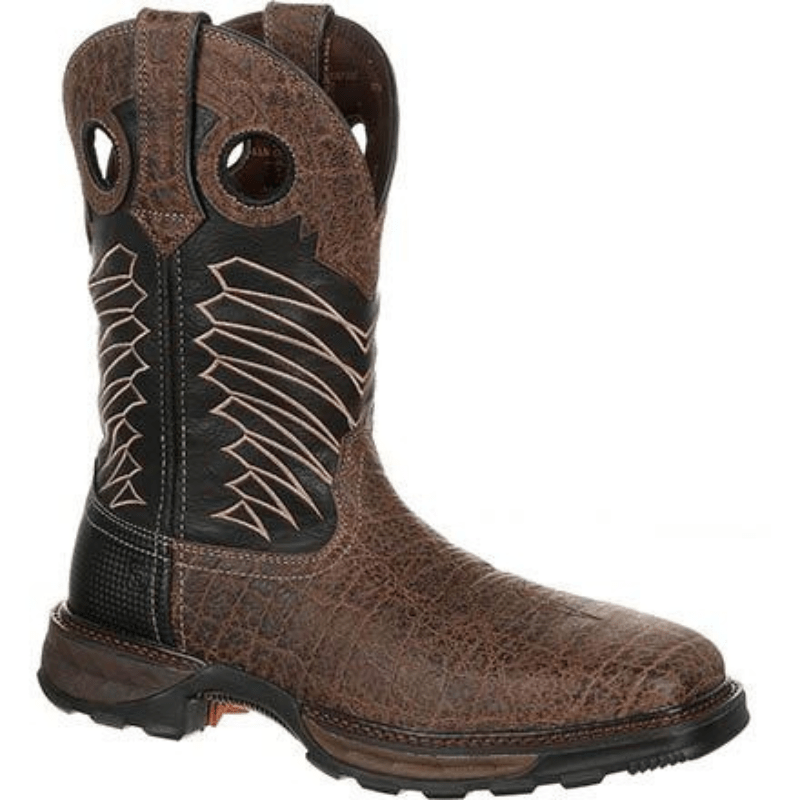DURANGO BOOTS Boots Durango® Maverick XP™ Men's Chocolate Safari Elephant Steel Toe Waterproof Western Work Boots DDB0176