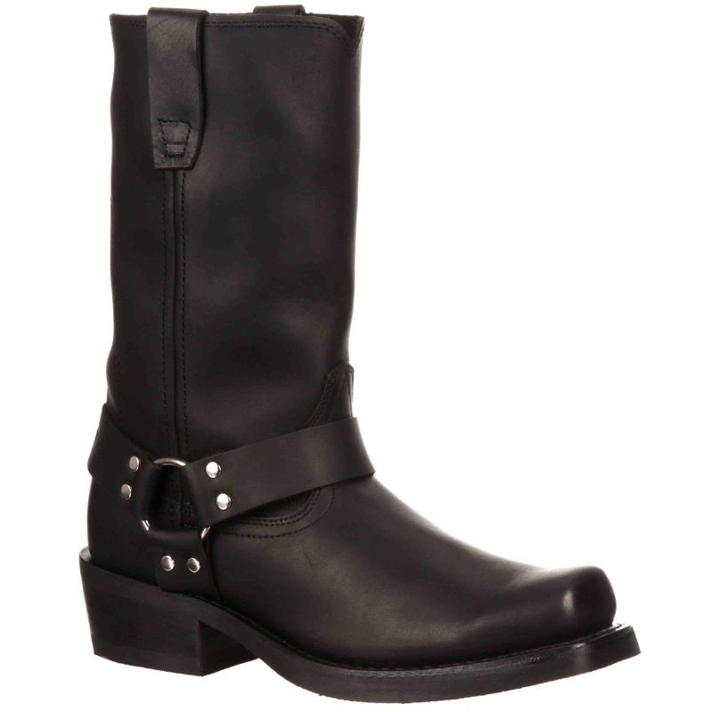 Mens square toe harness boots hot sale