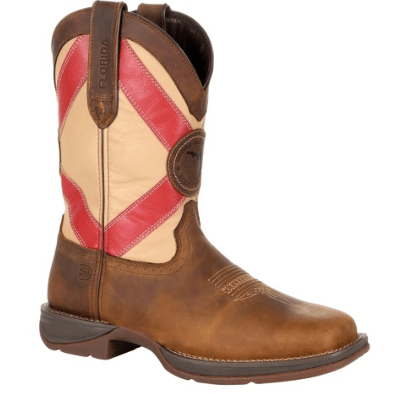 Florida State Boot Durango Men's Florida State Flag Brown Square Toe Western Boots DDB023 ...
