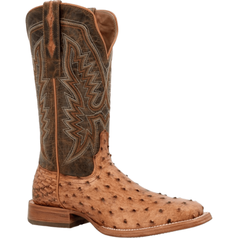 DURANGO BOOTS Boots Durango Men's PRCA Full Quill Ostrich Square Toe Exotic Western Boots DDB0472