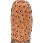 DURANGO BOOTS Boots Durango Men's PRCA Full Quill Ostrich Square Toe Exotic Western Boots DDB0472