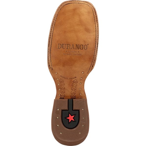 DURANGO BOOTS Boots Durango Men's PRCA Full Quill Ostrich Square Toe Exotic Western Boots DDB0472