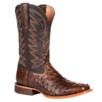 DURANGO BOOTS Boots Durango Men's Premium Exotic Full-Quill Ostrich Antiqued Saddle Square Toe Western Boots DDB0274