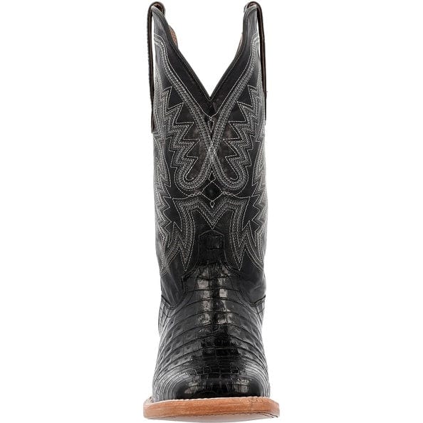 Durango Men's PRCA Black Caiman Belly Square Toe Exotic Western