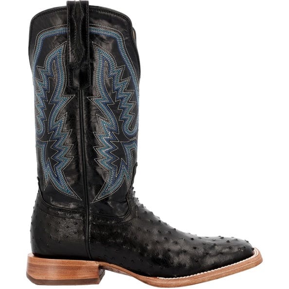 Durango Boots Durango Men's Black Full Quill Ostrich Square Toe Exotic Western Boots DDB0469
