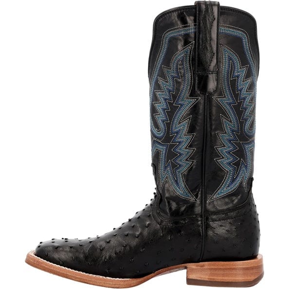 Durango Boots Durango Men's Black Full Quill Ostrich Square Toe Exotic Western Boots DDB0469