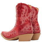 DURANGO Boots Durango Women's Crimson Red Shyloh Pony Booties DRD0490