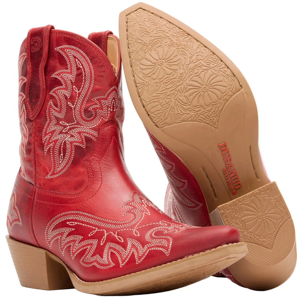 DURANGO Boots Durango Women's Crimson Red Shyloh Pony Booties DRD0490