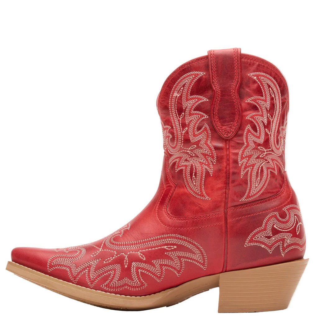 DURANGO Boots Durango Women's Crimson Red Shyloh Pony Booties DRD0490