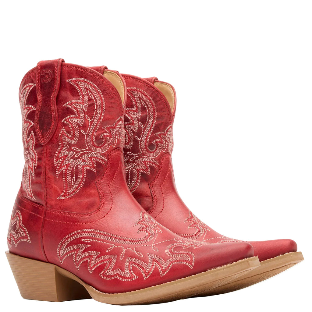 DURANGO Boots Durango Women's Crimson Red Shyloh Pony Booties DRD0490