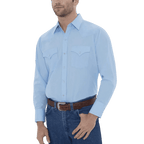 Ely & Walker Shirts Ely Walker Men's Light Blue Long Sleeve Western Shirt 1520190582