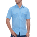 ELY & WALKER Shirts Ely Walker Men's Light Blue Short Sleeve Western Shirt 15201605-82