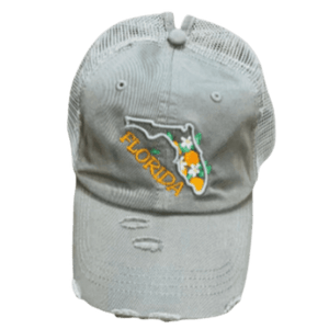 FLORIDA COUNTY LINE Hats Florida County Line Women's Orange Blossom Ponytail Hat