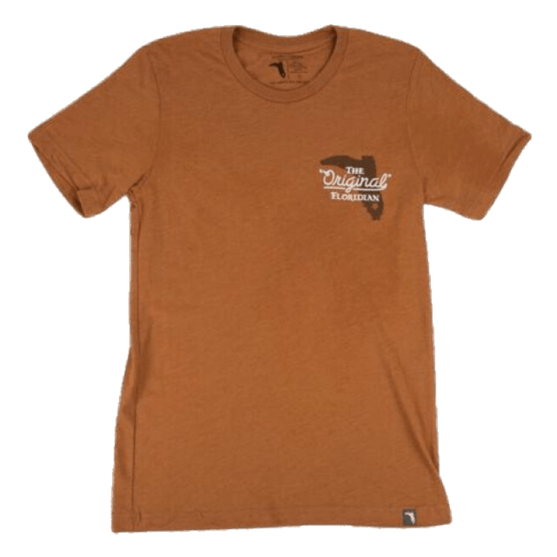 Florida Cracker Trading Company Shirts Florida Cracker Trading Co. Men's Orange Floridian Autumn Boot Short Sleeve T-Shirt