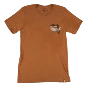 Florida Cracker Trading Company Shirts Florida Cracker Trading Co. Men's Orange Floridian Autumn Boot Short Sleeve T-Shirt
