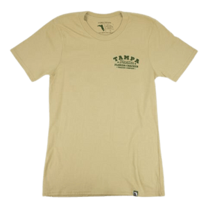 Florida Cracker Trading Company Shirts Florida Cracker Trading Co. Men's Tan USF Helmet Short Sleeve T-Shirt
