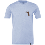 FLORIDA CRACKER TRADING Shirts Florida Cracker Trading Co. Men's Dairy Cow Prism Blue Short Sleeve T-Shirt