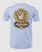 FLORIDA CRACKER TRADING Shirts Florida Cracker Trading Co. Men's Dairy Cow Prism Blue T-Shirt