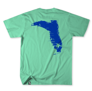 FLORIDA CRACKER TRADING Shirts Florida Cracker Trading Co. Men's Mint Distressed Boot Short Sleeve T-Shirt
