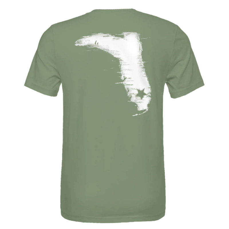 FLORIDA CRACKER TRADING Shirts Florida Cracker Trading Co. Men's Sage Distressed Boot Short Sleeve T-Shirt