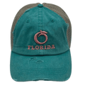 Florida Heritage Hats Florida Heritage Ladies Ponytail Hat Teal/Peach