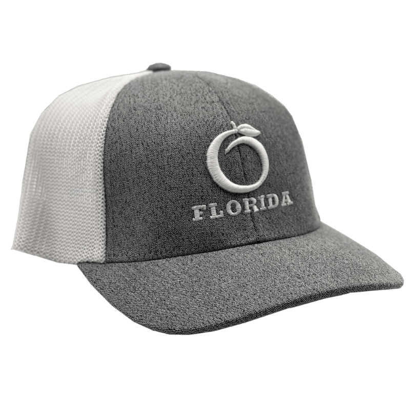 FLORIDA HERITAGE Hats Florida Heritage Men's Gray/White Flex Fitted Ball Cap