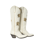 Fraulein Boot Company Boots Fraulein Boot Company Women's San Antonio Rose Cream and Gold Cowboy Boots