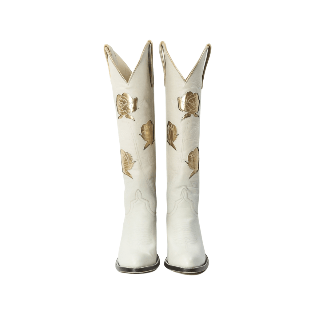 Fraulein Boot Company Boots Fraulein Boot Company Women's San Antonio Rose Cream and Gold Cowboy Boots