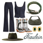 Fraulein Boot Company Boots Fraulein Boot Company Women's Silver Sneaky Snake Cowboy Boot