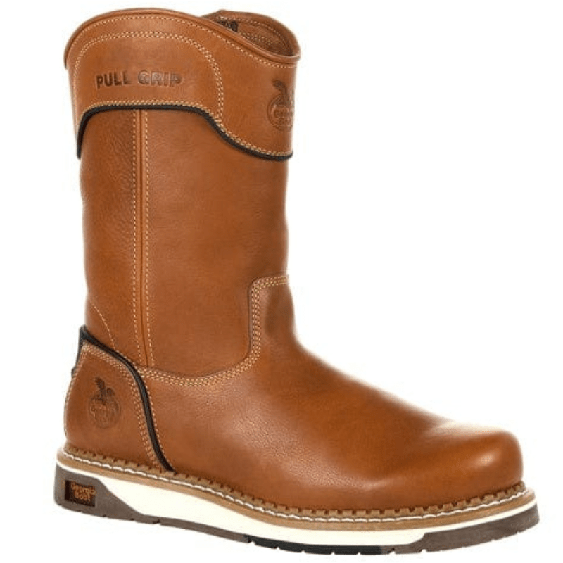 Georgia Boot Boots Georgia Boot Men's AMP LT Brown Wedge Pull on Work Boot GB00349