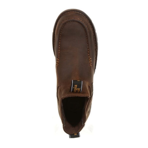 GEORGIA BOOT Boots Georgia Boot Men's Athens Chelsea Dark Brown Moc Toe Work Boot GB00156