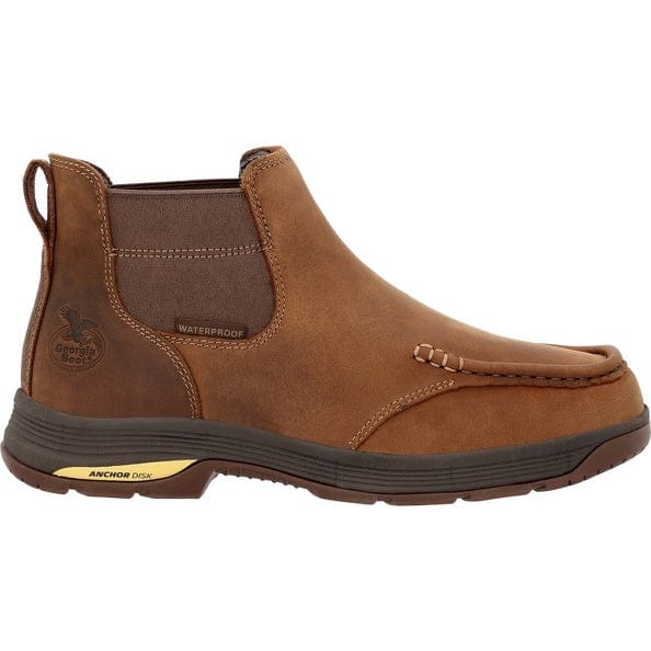 Georgia Boot Men's Athens SuperLyte Chelsea Brown Waterproof Work