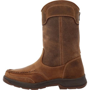 GEORGIA BOOT Boots Georgia Boot Men's Athens Superlyte Wellington Brown Waterproof Pull On Work Boot GB00549
