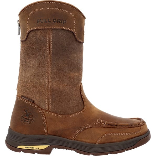 Georgia Boot Men's Athens Superlyte Wellington Brown Waterproof