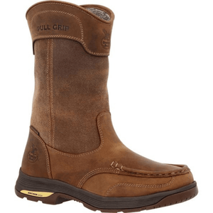 GEORGIA BOOT Boots Georgia Boot Men's Athens Superlyte Wellington Brown Waterproof Pull On Work Boot GB00549