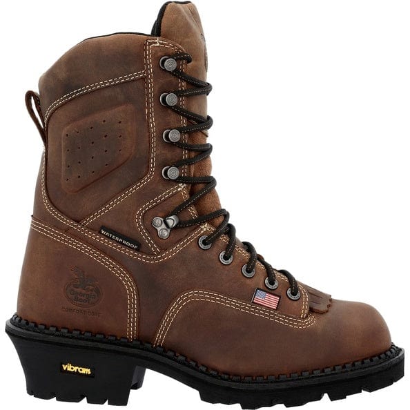 【USA製】ジョージアia■ヴィンテージ■ロガーブーツ■Vibram Georgia Boot Men's Crazy Horse USA Logger Composite Toe Waterproof