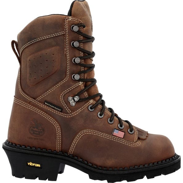 【USA製】ジョージアia■ヴィンテージ■ロガーブーツ■Vibram Georgia Boot Men's Crazy Horse USA Logger Waterproof Work Boot