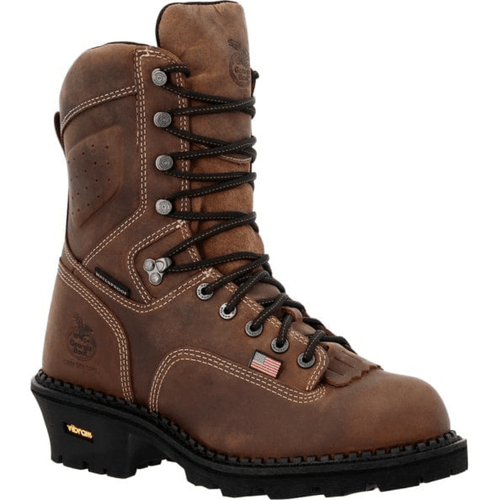 Georgia Boot Men's Crazy Horse USA Logger Waterproof Work Boot