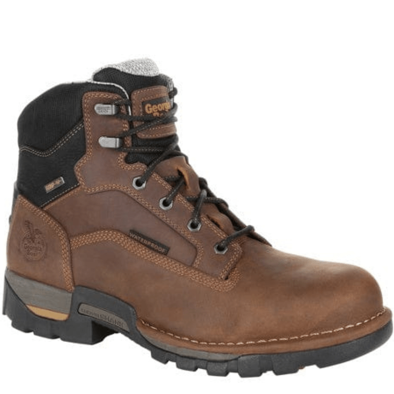 Georgia Boot Men s Eagle One Brown Round Toe Waterproof Work Boot GB00312