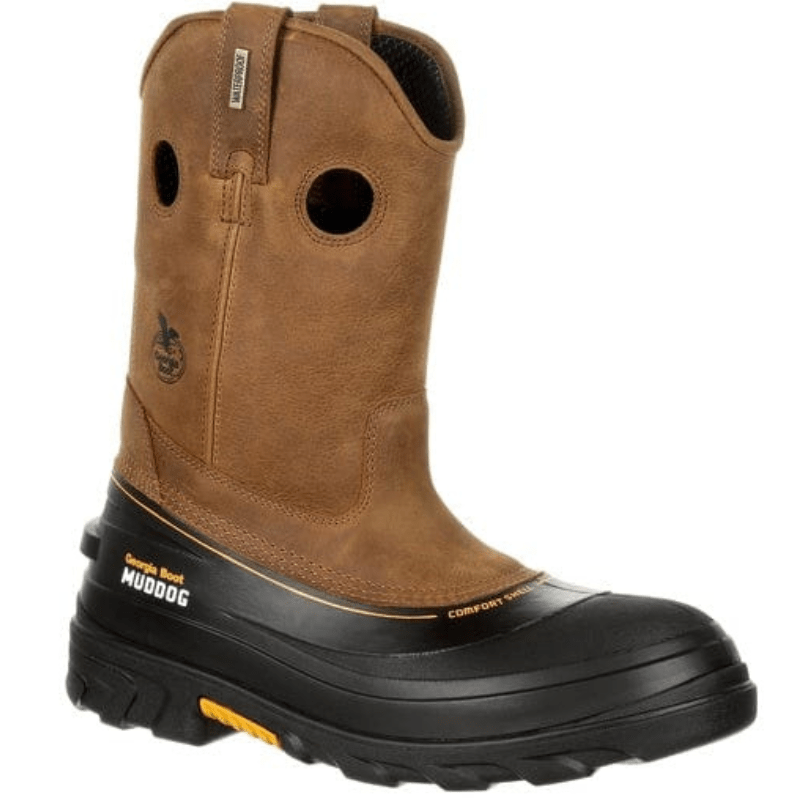 Georgia Boot Men s Muddog Wellington Barracuda Gold Composite Toe